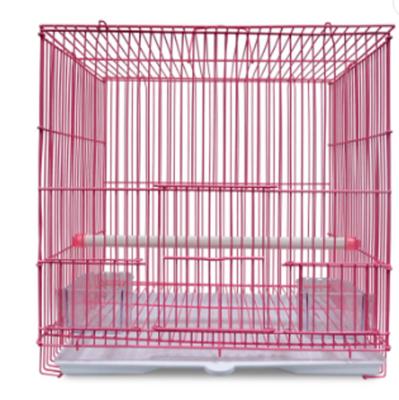 China Large Size Viable Square Metal Parrot Bird Rabbit Pet Carrier Transport Cages for sale