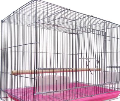 China Not Applicable Metal Large Bird Parrot Portable Folding Pet Chicken Breeding Cages Animal Carrier for sale