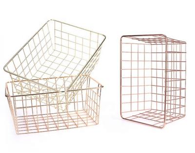 China Universal Household Decoration of Tidying Up/Storing Most Popular Metal Wire Storage Basket Fruit Basket for sale