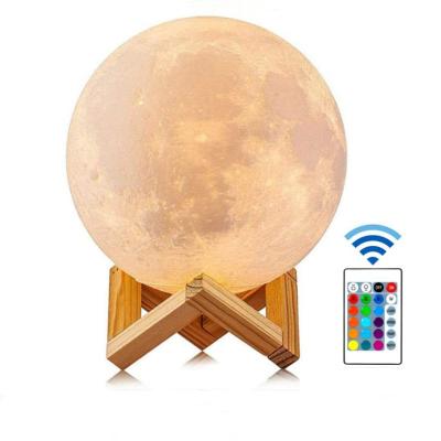 China Modern Moon Lamp 8CM/12CM LED Touch Switch Moon Light Rechargeable Creative Home Decoration Christmas Gift for sale