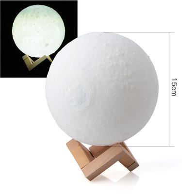 China 8CM Moon Light LED Night Lamp 3D Printing Moon Lamp Kids Room Modern Touch Control Night Light 8CM Home Decor for sale