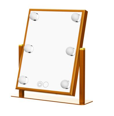 China Vanity Mirror Lighted with Lights Touch Control Makeup Mirror Hollywood Lighting Mirror with Warm White Lights for sale