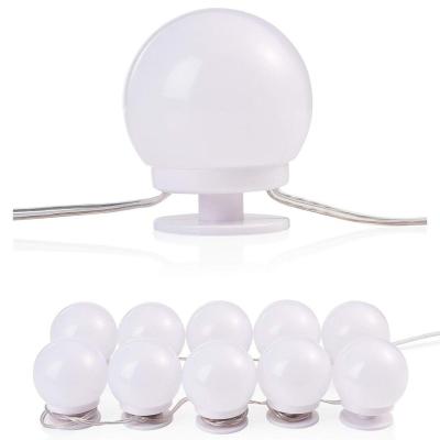 China LED Wall-light 10 Bulbs USB Dimmable Bedroom Mirror Light LED Bulb LED Hollywood Vanity Makeup Mirror Kit LED Makeup Mirror Bulbs Vanity Lamp for sale