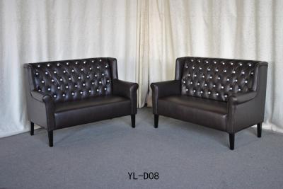 China White leather restaurant booth sofa for KTV/restaurant (YL-D08) for sale