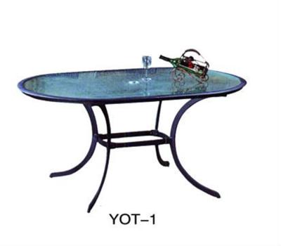 China Beautiful popular design garden cast aluminum furniture/outdoor TABLE  (YOT-1) for sale