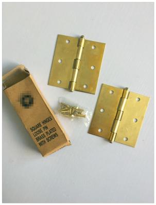 China Square Type 4 Inch Solid Brass Door Hinges Bb Print Loose Pin Easy Installation for sale