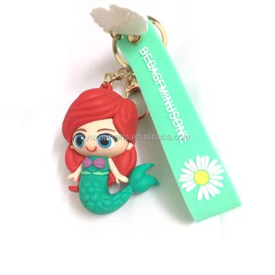 China Custom Fashional Souvenir Gifts Factory Cartoon Soft PVC Girl 3d Logo Key Chain for sale