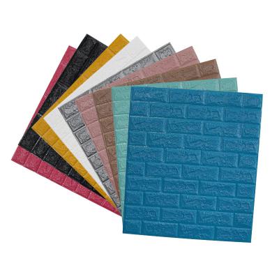 China Z-107 China factory modern pe foam 3d brick wallpaper self adhesive xpe foam wall panels self adhesive wall sheets for home wallcovering for sale