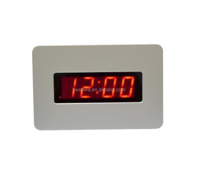 China LUMINOVA White LED Wall Alarm Clock For Bedroom Operated By Batteries Only But Can Keep Working For One Year Table Desk Clock for sale