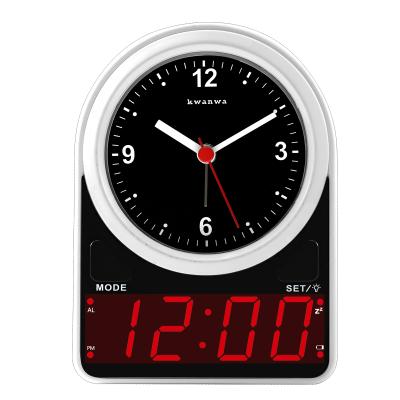 China LUMINOVA Hot Sales LED Analog-Digital Alarm Clock for Bedroom with Light Sensor, Battery Operated Only and Easy to Use for sale