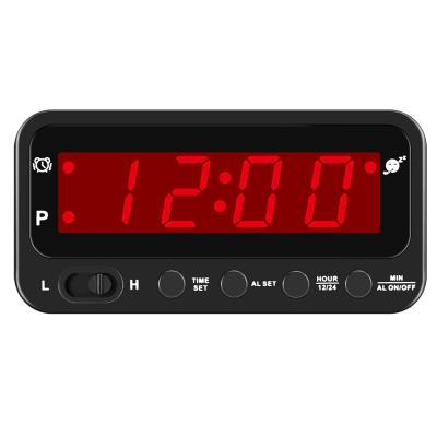 China LUMINOVA Mini Desk Clock Battery Operated LED Digital Travel Clock for sale