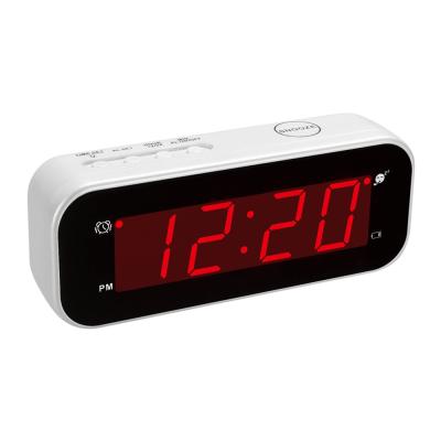 China LUMINOVA Battery Operated Small Digital LED Alarm Clock Powered Only with Thermometer for Travel, Bedroom, Living Room for sale