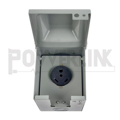 China Residential / General Purpose ETL Listed NEMA TT-30R, RV Power 30A RV Outlet Box Panel for sale