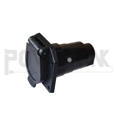 China J100531 Automotive Heavy Duty Round 7 Way Trailer Connector Female , Trailer Plug End 7 Pole for sale