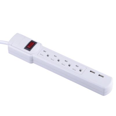 China A.W.G. J110092 14 Residential / General Purpose Tie 4 Outlet USB Power Strip ETL Listed for sale