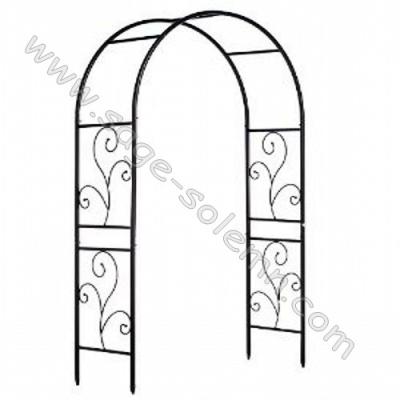 China Home& Decorative Artistic Garden Iron Garden Arch With Door To Wedding for sale