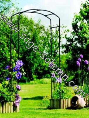 China Easily Assembled Wrought Iron Garden Arch, Fancy Metal Loop Axle for Your Home and Garden for sale