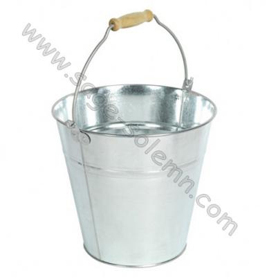 China 0.3mm viable 1.5 liter hot sale bright shiny metal galvanized ice buckets/steel buckets with handles wholesale manufacturers for sale