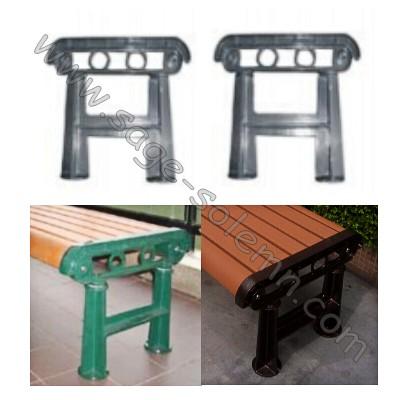 China Street Vending Cast Iron Bench Top Legs, Cast Iron Bench Leg Without Back for sale