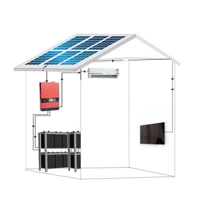 China Vmaxpower 5KW 48V Home Solar Hybrid System Or On Grid To Mount Rooftop Solar Panels A Grade And MPPT Controller Solar System for sale