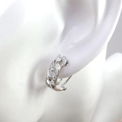 China China Factory 925 Sterling Silver Zircon CZ Circle Casual/Sporty Earring For Women for sale