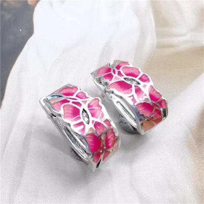 China Wholesale Fashion Earring Sterling Silver White Plated Women Romantic for sale