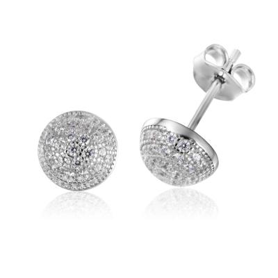 China New Design CLASSIC Single Stud CZ Handmade Silver Jewelry Earrings E198 for sale