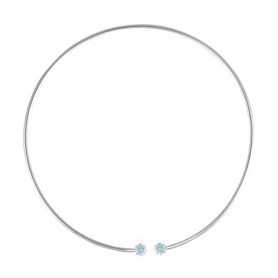 China FASHIONABLE Simple Design Women's CZ Necklace Choker Necklace 925 Sterling Silver Jewelry Manufacturer for sale