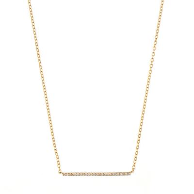 China Fashionable Wholesale High Quality Gold Plated Bar CZ Jewelry Necklace For Parties for sale