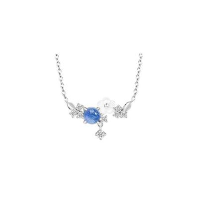 China FASHION DESIGN Personality S925 Sterling Silver Flower Necklace S925 fashion glass bead star necklaces flower necklace for sale