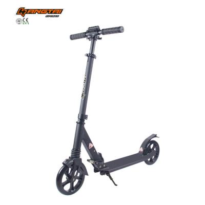 China 2022New Product Height Adjustable Single Handlebar Suspension 180mm Two Wheel PU Teens Kick Scooter For Sale for sale