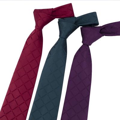 China 100% Handmade RunLin Yarn Dyed Woven Jacquard Daily Casual Formal Handmade Customized Silk Ties for Men for sale