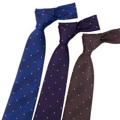 China 100% Handmade RunLin Factory Modern Woven Jacquard Fabric Customized Handmade Polka Dot Silk Neck Ties for sale