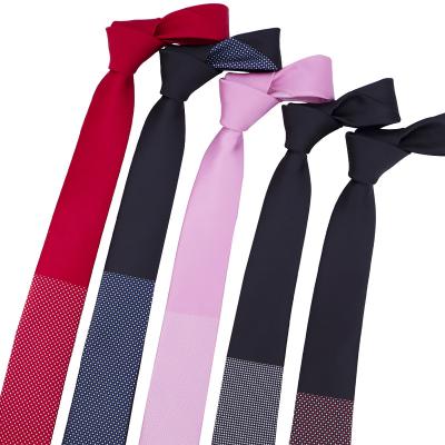 China 100% Handmade RunLin Solid Color Customized Handmade Woven Jacquard Fabric for Men Silk Ties for sale