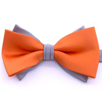 China 100% Handmade RunLin Customized Silk Solid Decorative Business Daily Casual Formal Yarn Dyed Woven Bow Ties for sale