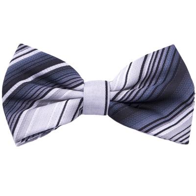 China 100% Handmade RunLin Factory Handmade Polyester Stripe Customized Decorative Business Woven Fabric for Men Bow Ties for sale