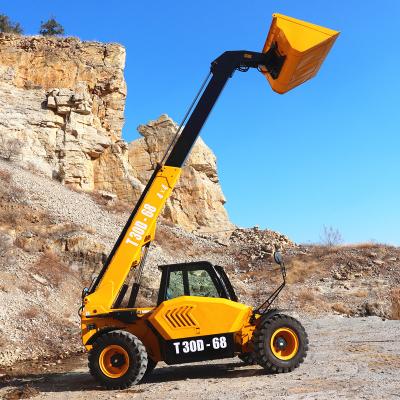 China Building Material Shops China New Small 4x4 Compacted 7m Boom Telehandler With Forklift Fork For Sale for sale