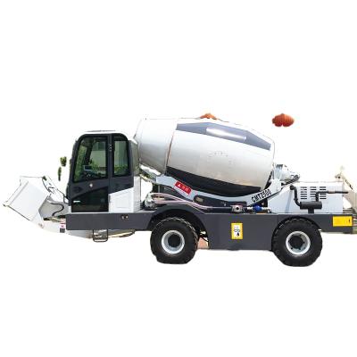 China Garment Shops Auto Feeding Self Loading Concrete Mixer Truck 2.5 CBM Mixer Concrete Truck for sale