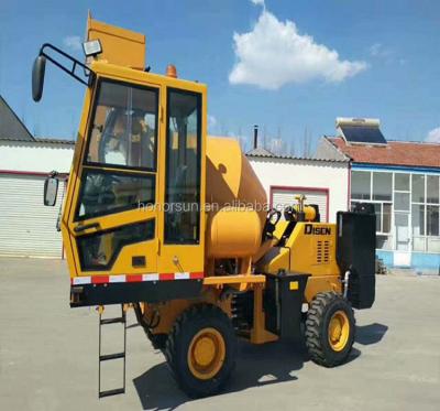 China widely used small concrete mixer truck /concrete mixer with 5500L lifting loader for sale