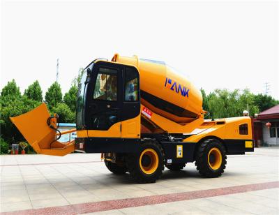 China Construction worksÂ   Jining Cement Mobile Concrete Mixer Diesel Self Propelled Truck Weight HONORSUN Supplied YTO4108 7600kg CN; SHN ISO CE 85kw 4m3 for sale