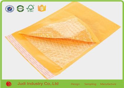 China Yellow Padded Mailing Envelopes , Shockproof Anti Pressure Bubble Courier Packaging Bags for sale