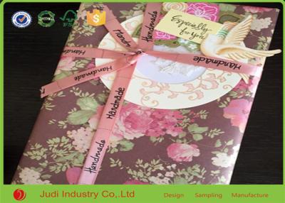 China 80gsm Coated Print Gift Wrapping Paper 50 X 75cm  For Present Package for sale