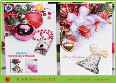 China 10 X 16 Cm Size Personalized Holiday Cards , Musical Christmas Greeting Card for sale