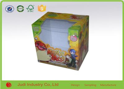 China Folding Packaging Boxes With PVC Window , Matt Lamination Square Gift Boxes for sale