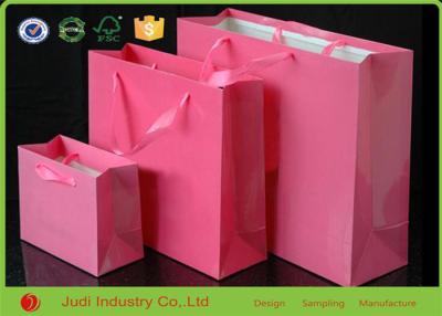 China Brown Kraft Paper Bags CMYK Printing Matt Lamination For Clothing / Shoes for sale