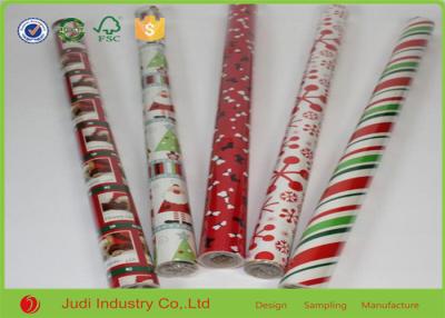 China 70cm X 300cm Double Sided Christmas Wrapping Paper Roll For Gift Package for sale