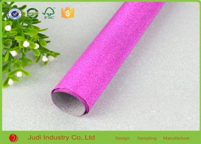 China Fancy Design Printed Roll Wrapping Paper Glitter / Velvet Treatment 70cm X 300cm for sale