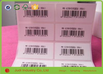 China Custom Logo Printing Barcode Sticker Labels , 3D Transparent Removable Adhesive Paper for sale