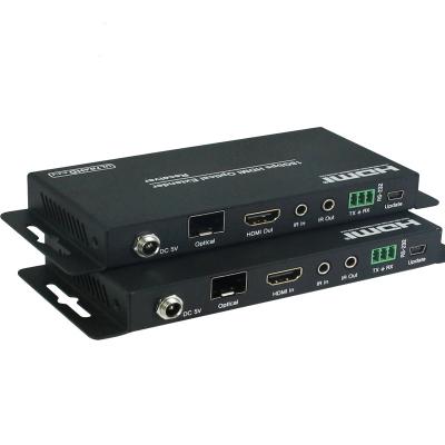 China Mini System 18Gbps 4k YUV4: 4:4 HDCP 2.2 RS232 HDMI Extender Over HDMI Fiber Optic Fiber Extender at 1000m for sale