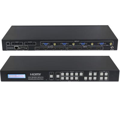 China Mini System 4x4 Video Processing HDMI/VGA/AV Mixed 4x4 Inputs Matrix Changer for sale